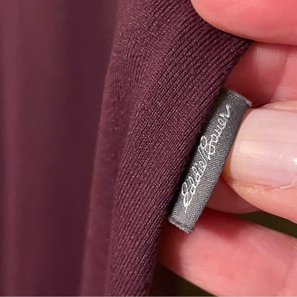 Eddie Bauer Travex Dress Purple Knit Flare V Neck 3/4 Sleeve Size S - Picture 7 of 10
